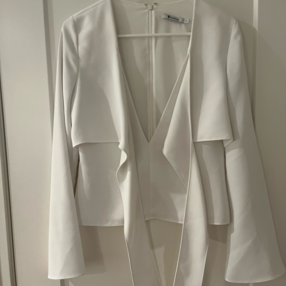 Alexander Wang Cream tie front Blouse
